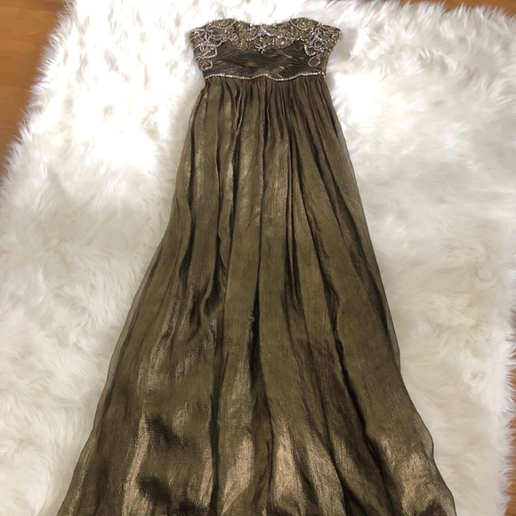 Marchesa Full Foil Chiffon Gown - Picture 7 of 8